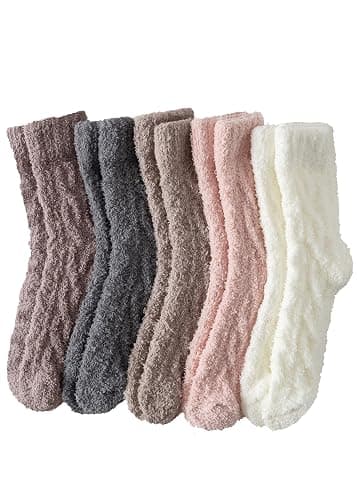 Runyizhenzhi Warm & Cozy Gifts for Women, Fluffy Fuzzy Sock, Plush Sleeping Slipper Socks - Soft Warm Fabric - Image 1