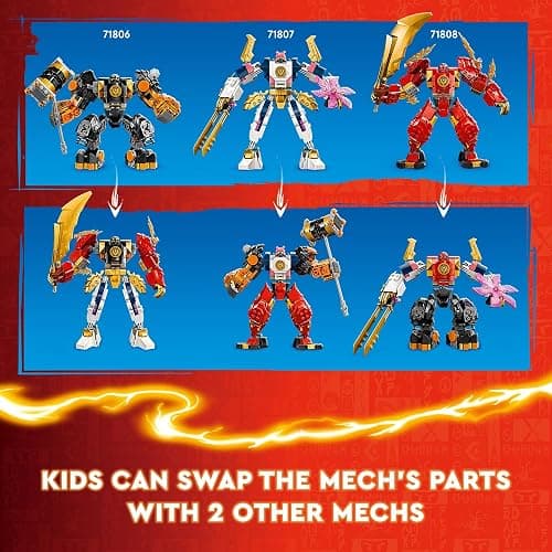 LEGO NINJAGO Cole’s Elemental Earth Mech Mini Ninja Toy, Customizable Action Figure Adventure Toy with Cole and Wolf Warrior Minifigures, Ninja Gift for Boys, Girls and Kids Ages 7 and Up, 71806 thumbnail 3