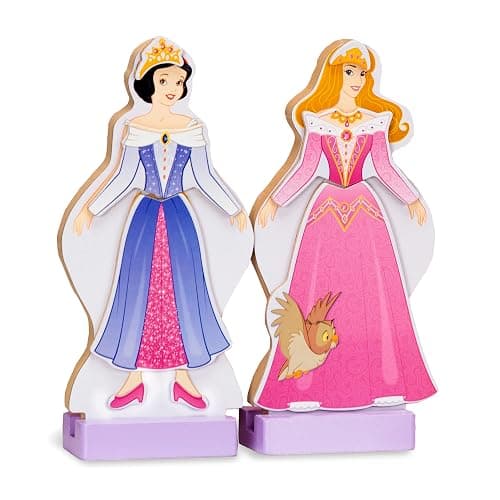 Melissa & Doug Disney Sleeping Beauty and Snow White Magnetic Dress-Up Wooden Doll Pretend Play Set (40+ pcs), Pretend Play & Preschool Toys for Kids Ages 3+ thumbnail 9