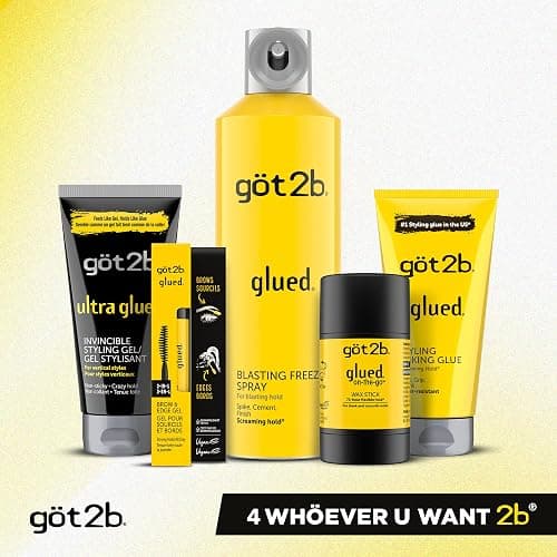 got2b Glued Brow Gel & Edge Control, Strong Hold, Clear, 0.54 Fl Oz | Tames brows and flyaways, Sweat-resistant with castor oil, Quick-dry formula, Vegan formula, Dual-sided brush thumbnail 10
