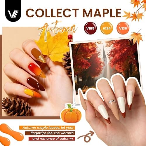 VANREESA Gel Nail Polish Set, 45+5 PCS Classic White Black Red Glitter Pink Blue Gel Polish Set with Base Top Coat Suitable for All Seasons Soak Off Nail Varnish Kit Nail Salon Set Gifts for Women thumbnail 5