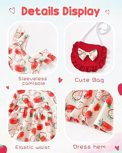 Mioglrie Baby Girl Clothes Newborn Dress Summer Toddler Girls' Clothing Casual Sundress with Cute Bag Infant Outfits thumbnail 5