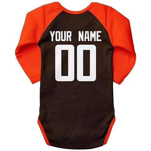 KREDE Baby Clothes Long Sleeves for Baby Boy and Girl Bodysuit Custom Name and Number Gifts thumbnail 3