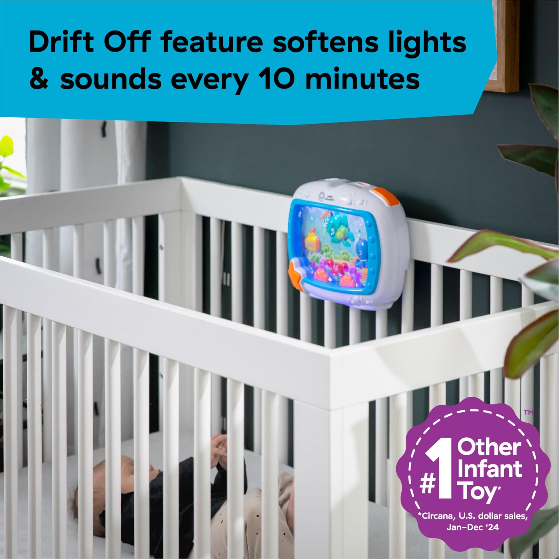 Baby Einstein Sea Dreams Soother Musical Crib Toy and Sound Machine, Newborn and up thumbnail 5