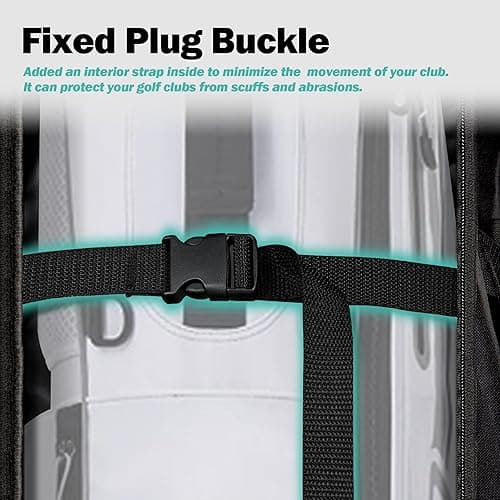 Himal Outdoors Soft-Sided Golf Travel Bag with Wheels - Heavy Duty 600D Polyester Oxford Wear-Resistant, Excellent Zipper Universal Size - Black thumbnail 6