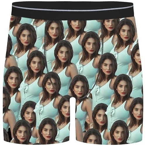 YZPPDHFC Picture Boxers for Men, Custom Long Boxers - Personalized Gifts for Men - Image 1