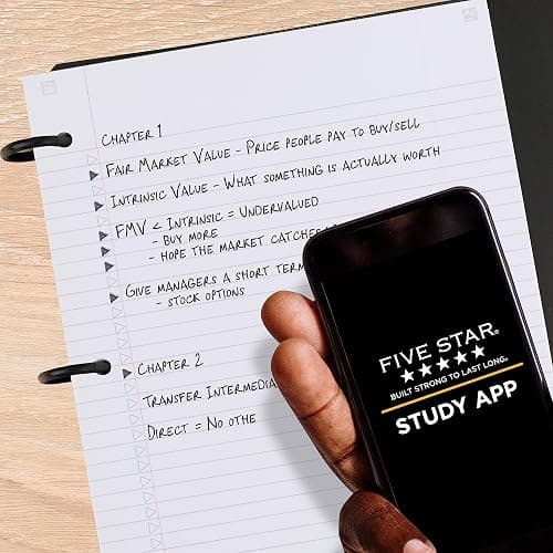 Five Star Flex Refillable Notebook + Study App, College Ruled Paper and 1 Inch TechLock Ring Binder with Pockets, Tabs and Dividers, 200 Sheet Capacity, Seaglass Green (293280AQ8) thumbnail 4