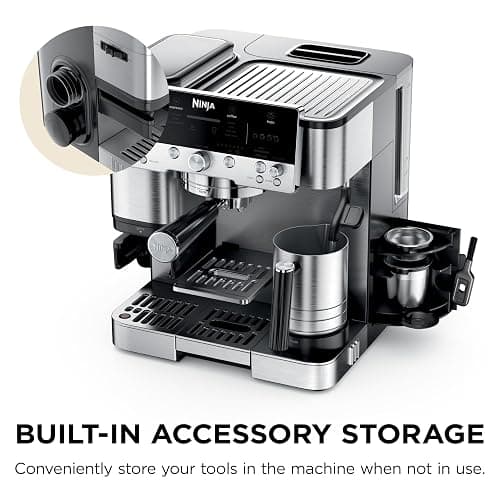 Ninja Luxe Café 3-in-1 Espresso, Drip Coffee and Cold Brew Machine | Integrated Coffee Grinder, Milk Frother, Assisted Tamper & Built-In Espresso Accessory Storage | Stainless Steel | ES601 thumbnail 12