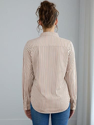COUXILY Soft Wrinkle-Free Button Down Stretch Shirts for Women, Breathable Moisture-Wicking Casual Work Dress Tops thumbnail 4