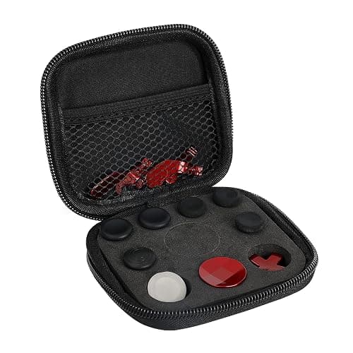 13 in 1 Metal Thumbsticks for Xbox One Elite Series 2, Elite Series 2 Controller Accessory Parts, Gaming Accessory Replacement, Metal Mod 6 Swap Joystick, 4 Paddles, 2 D-Pads, 1 Tool (Plating Red) thumbnail 6
