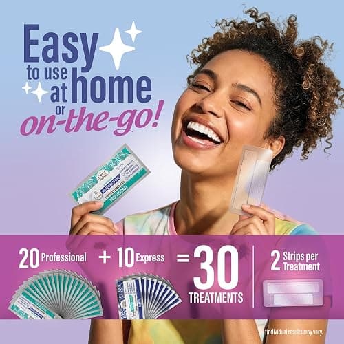 GuruNanda Teeth Whitening Strips - 4X Whiter Teeth, 30-Day Whitening Kit | Non-Slip 4 Layer Dry Strip Technology|With Coconut Oil|Promotes Brighter Smile|Gentle on Enamel|Easy to Apply Teeth Whitener thumbnail 3