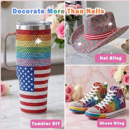 3500Pcs 32 Colors Rhinestones for Bedazzling, 3mm Multicolor Resin Flatback Gems for Diamond Art, Bedazzler Kit with 3Pcs 10ml B7000 Jewelry Glue for Crafting Nails Clothes Shoes Book thumbnail 5