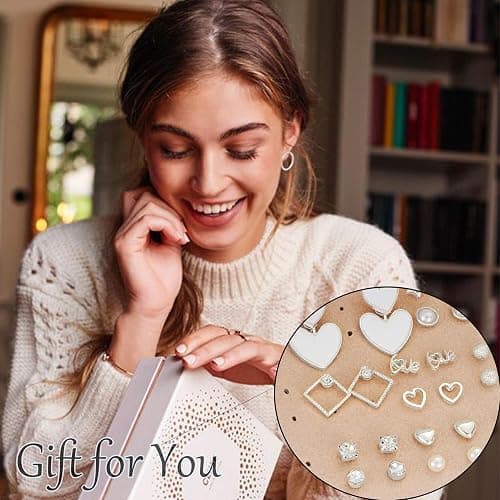 70 Pairs Gold Stud Earrings Set for Women Multipack, Trendy Hypoallergenic Pearl Cubic Zirconia Multiple Piercings Earrings Packs, Chunky Hoops Earrings for Gift Jewelry thumbnail 5