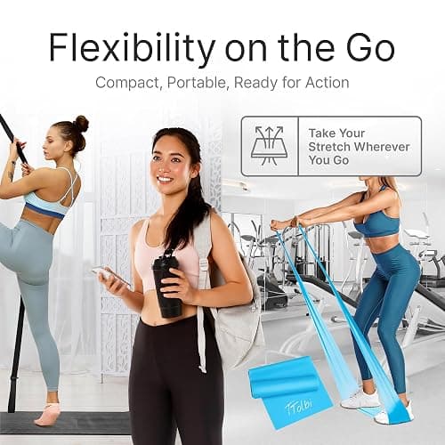 Stretching Strap with Door Anchor & Resistance Band – Leg Stretcher for Improving Flexibility & Splits – Ideal for Ballet, Dance, Cheer, Yoga & Gymnastics – Home Training Equipment for All Levels thumbnail 6