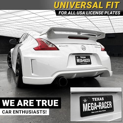 Premium Slim Matte Black License Plate Frame – 1 Piece, Rust-Free Stainless Steel & Rattle-Free, Street Legal, Universal with Screw Caps, Thin Edged Metal Front or Rear Car Tag Holder for Men & Women thumbnail 3