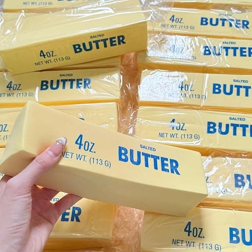 9.5 Inch Giant Butter Squishy Toy, Big Butter-Shaped Slow Rising Squishy Realistic Food Squishies, Large Sticky Butter Sticks Squeeze Toys for Anxiety Relaxation (Butter) thumbnail 5