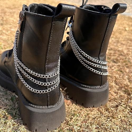 Gownsella 2 Stück Schuh Charms Kette – Punk Schuhschmuck für Sneaker & Boots, Schnürsenkel Anhänger mit Clip, DIY Zubehör thumbnail 3