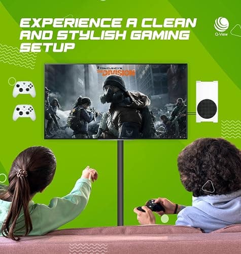 Q-View Xbox Series S Wall Mount & Controllers Bracket Set by Q-View - Secure Under Desk Mounting - Signature X Design - Screws and Fixings Included - Made In UK - Plastic - White thumbnail 5