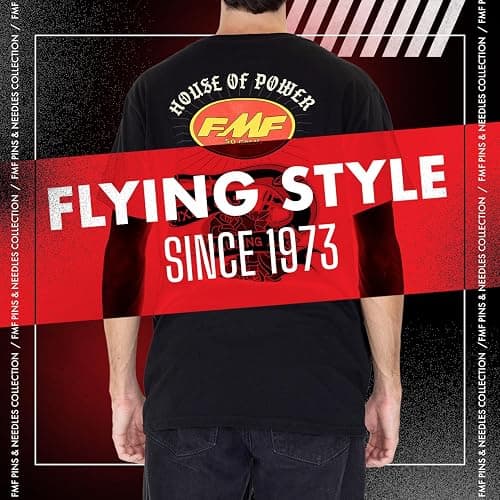 FMF Pins & Needles Tee - Crew Neck Mens T Shirt, Motocross, Dirt Bike T Shirts Blk - Small - Blk thumbnail 5