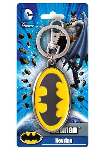 DC Batman Colored Logo Pewter Key Ring - Image 1