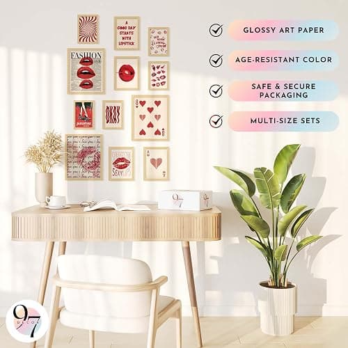 97 Decor Vintage Downtown Girl Room Decor - Y2k Posters For Room Aesthetic Pictures, Cute Y2k Room Decor 2000s Prints, Retro Red Wall Art For Teen Girls College Dorm Bedroom Decorations (Unframed) thumbnail 5