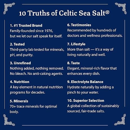 Celtic Sea Salt Light Grey Coarse – Unrefined Mineral Salt, 70+ Trace Minerals, Sustainably Harvested, GMP Certified – Cooking, Finishing, Hydration, Grinder Use – ½ Pound Resealable Bag thumbnail 9