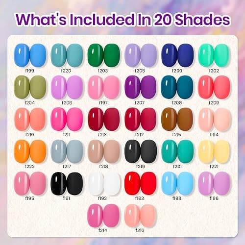 beetles Summer Gel Polish Set - Fingertip Palette, 32 Colors Polish Set with Base Top Coat Pink Red Blue Purple Brown Yellow Green Black White Uv LED Lamp Nails Gifts for Women thumbnail 2