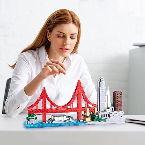 LUKHANG San Francisco Skylines Building Set Model Kit - Engaging Architecture Gift for Kids & Adults, Micro Mini Blocks, 1610pcs+ | Aesthetically Pleasing, Fun & Compact thumbnail 6