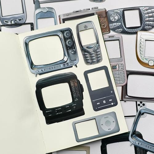 100 Pcs Y2K Retro Tech Stickers with DIY Blank Screens - Vintage Electronics Decals for Scrapbooking, Bullet Journaling, Laptops & Phone Cases thumbnail 6