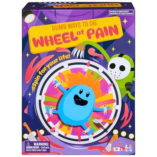 Spin Master Games Dumb Ways to Die: Wheel of Pain Board Game | Hilarious Survival Game, Spin The Wheel And Try To Keep Your Bean Alive, For 2-6 Players, Ages 12 & Up - Image 1