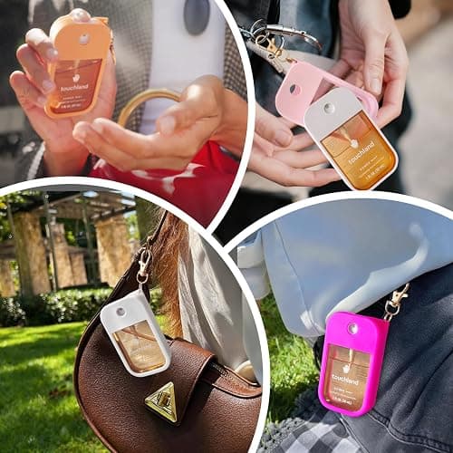 GAWBYET Hand Sanitizer Spray Case Compatible with Touchland, Silicone Hand Sanitizer Case Holder with Keychain for Power Mist and Glow Mist 1 fl oz, (White) thumbnail 7