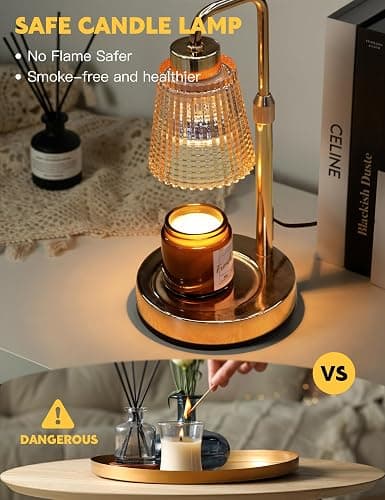 GODONLIF Candle Warmer Lamp with Timer Dimmable, Birthday Gifts for Women Mom, House Warming Gifts New Home Decor, Wax Melt Warmer for Jar Candles with 2 Bulbs thumbnail 3