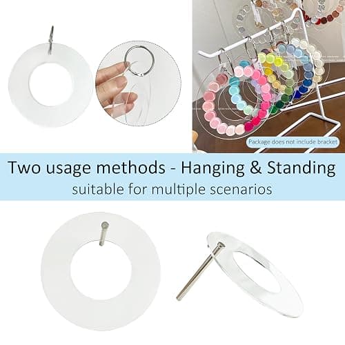 3PCS Nail Polish Swatches Display Boards with 80 Pcs Dots Round, Acrylic Nail Color Swatches, Transparent Sample Display Stand with Adhesive Sticker for Salon Nails Art Practice (Transparent) thumbnail 4