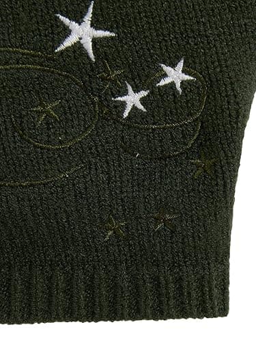 Verdusa Women's Y2k Halter Tops Gothic Clothes Summer Going Out Tops Crochet Cami Tie Boho Cowgirl Outfits - Medium - Green White thumbnail 6