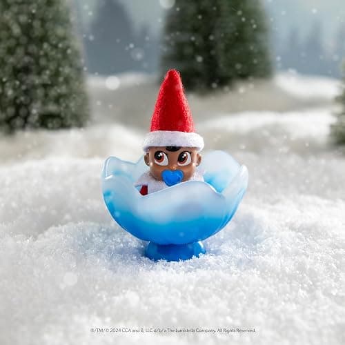 The Elf on the Shelf Frost Pips Mini Blooms Elf Baby Boy with Brown Eyes - Includes Frost Flower Cradle - for Ages 3 Years and Above thumbnail 8