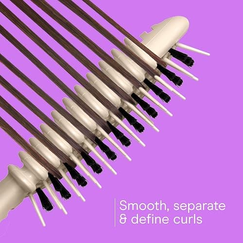 Conair Curl Define Pro Detangler Brush for Curly Hair, Dual-Vent Design with Continuous Grooves, Mixed Bristles for Frizz-Free Detangling, Smoothing, and Curl Definition thumbnail 3