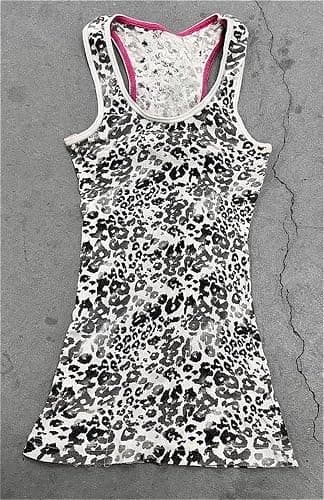 Striped Tank Top Y2k 2000s Leopard Emo Grunge Mcbling Spaghetti Strap Tops Teen Girls Women Cheetah Cami thumbnail 3