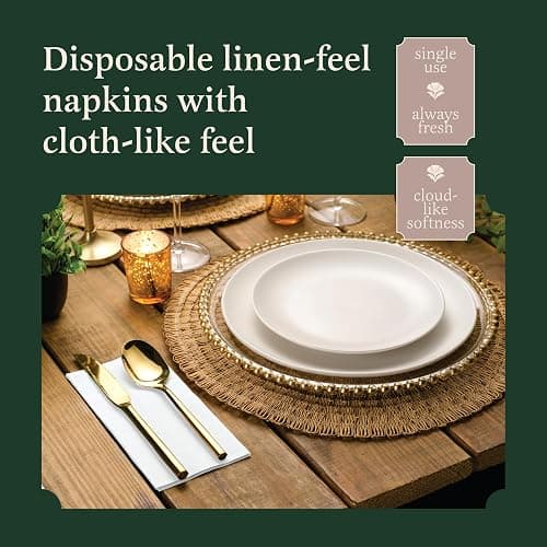 100-Pack Linen-Feel Black Napkins, 16"x16" Dinner Napkins for Restaurant, Party, Kitchen Or Event, Bookfolded Guest Towel for Bathroom, Guestroom Or Vanity. thumbnail 5