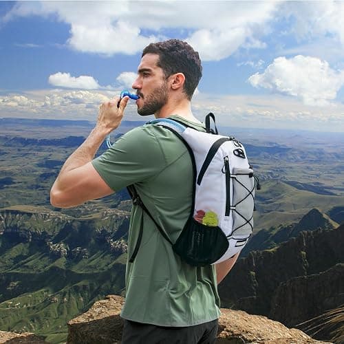 Lightweight Hydration Backpack, Running Backpack with 2L Water Bladder, Hydro Water Daypack for Cycling Hiking Rave for Men Women thumbnail 7