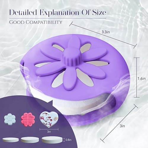 SHARLOVY Purple Shower Steamers Tray, Big Suction Cup Shower Steamer Tablet Holder Dish for Long Lasting Use, Flake Bath Bombs Container, Adornment Household Supply Car Decoration Yoga Decor thumbnail 2