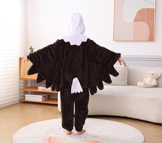Magicmode Animal Onesie Pajamas for Kids, Soft Flannel Halloween Cosplay Costume for Boys Girls thumbnail 5
