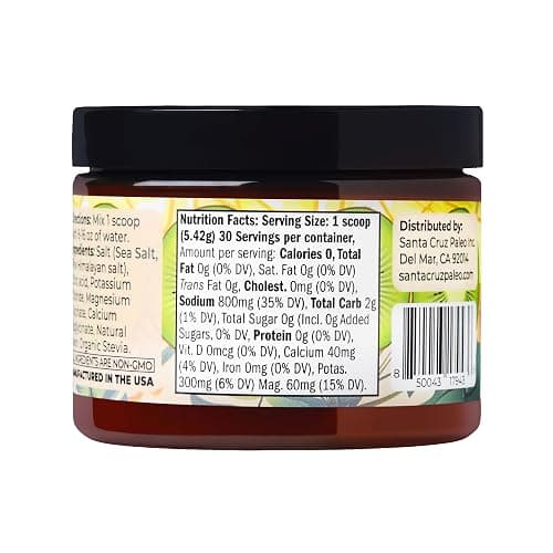 Santa Cruz Paleo Electrolyte Powder, Kiwi Lemonade Flavor, Sugar Free Hydration Drink Mix with Himalayan Pink Salt, Sea Salt, Magnesium Glycinate, Potassium Chloride, Sweetened with Stevia, 30 Srvgs thumbnail 7