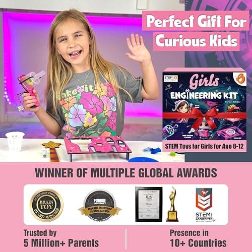 Butterfly EduFields 100+ Girls Engineering Science Kit for Kids Age 8-12 | 100+ STEM Projects & Science Experiments | Educational Learning Toy | Birthday Gifts for 8 9 10 11 12 Year Old Girls thumbnail 5