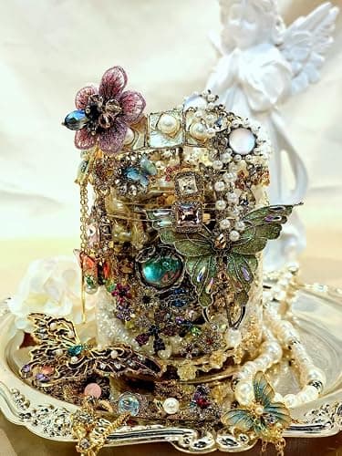 30 PCS Mystery Jewelry Jar, Surprise Fantasy Realms Vintage Jewelry Set for Woman, Includes Fantasy Necklaces, Earrings, Rings and Bracelets, Unique Surprise Birthday Gifts Jewelry Box for Her thumbnail 3