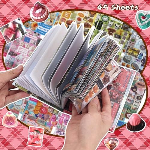 Tmtains 45 Sheets Japanese Sticker Book for Scrapbook 800+Pcs Heisei Retro Manga Style Korean Stickers for Journaling Aesthetic Japanese Sticker Book for Adults DIY Crafts Junk Journal Gifts (Memory) thumbnail 4