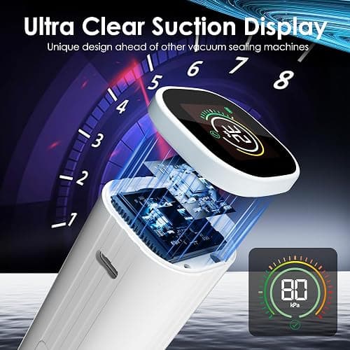 Natupo Vacuum Sealer,Food Saver Vacuum Sealer Machine,Ultimate Suction Power,Compact Design,Cordless Handheld Vacuum Sealer (Contains 30 Reusable Seal Bags) thumbnail 2