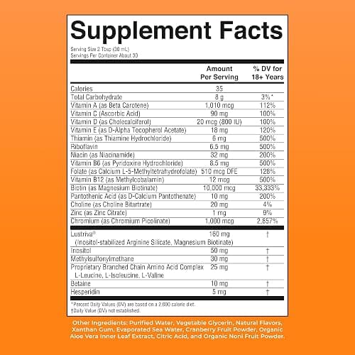 MARYRUTH'S Liquid Multivitamin + Hair Growth | Clinically Tested in Women for Thicker Hair & Facial Wrinkles | Biotin 10000mcg | Lustriva Hair Growth Supplements | Skin Care | Ages 18+ | 30 Fl Oz thumbnail 9