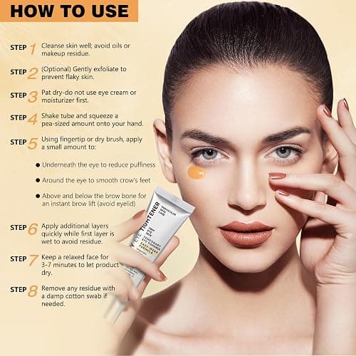 KTRolster perfection eye tightener Instant Hydrating Under Eye Cream, instant face lift cream, Easy-Wear Formula, Ultimate Lift & Smooth Finish, With Brush 2026 new-2 Pack thumbnail 7
