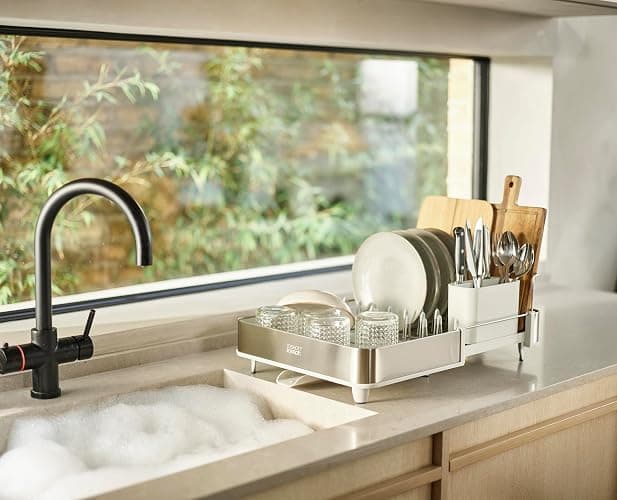 Joseph Joseph Extend Steel Expandable Dish Drainer Rack Removable Cutlery Silverware Holder Stainless Steel thumbnail 2
