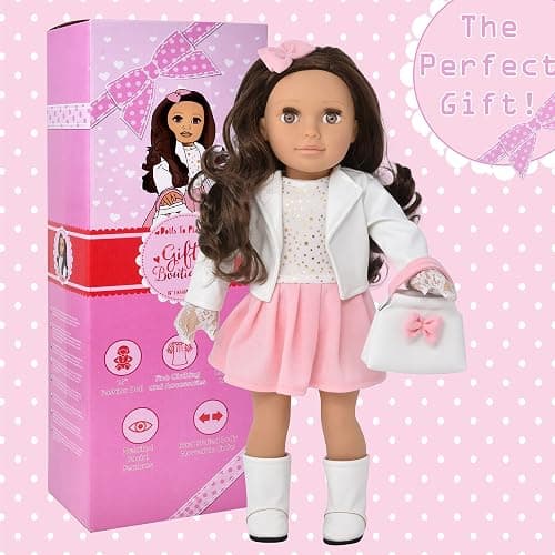 Gift Boutique 18 Inch Girl Doll, Fashion Doll with Fine Brown Hair for Styling Clothes Shoes and Accessories Princess Doll for Girls and Kids thumbnail 4